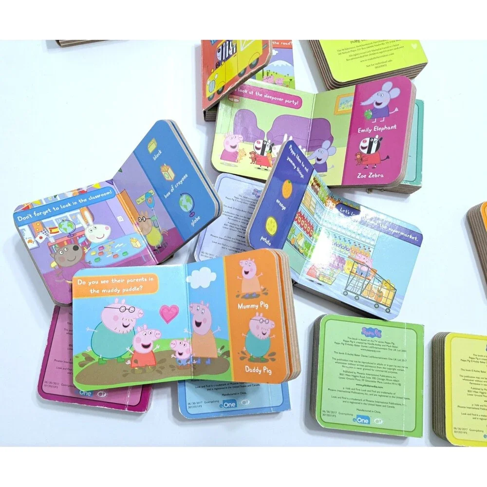 Peppa Pig Mini Books Lot of 15 Look N Find Pictures